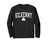 Kilkenny Irlanda St Patricks Day Retro Distressed Trifoglio Maglia a Manica