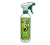 Kill Off Insetticida-Acaricida Spray 500 ml - Protezione per Cucce, Tappeti, Divani - Contro Insetti Volanti e Striscianti - Efficace su Larve, Zanzare, Zecche e Tarme