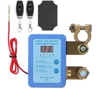 Kill Switch per auto con telecomando, interruttore di scollegamento della batteria 12 V 240 A con display di tensione a LED, interruttore antifurto per batteria auto, con 2 telecomandi wireless, per