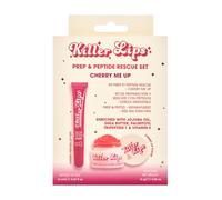 Killer Lips Prep & Peptide Rescue Set - Cherry Me Up - Peptide Lip Tint & Lip Scrub Duo, Cherry Scented & Flavoured, Ultimate Lip Makeup & Lip Care Set