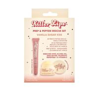 Killer Lips Prep & Peptide Rescue Set - Vanilla Sugar Kiss - Peptide Lip Tint & Lip Scrub Duo, Vanilla Scented & Flavoured, Ultimate Lip Makeup & Lip Care Set