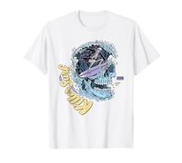 Killer Surf Skull Surf Vintage Wave Skeleton Surfing Maglietta