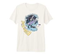Killer Surf Skull Surf Vintage Wave Skeleton Surfing Maglietta Premium