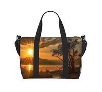 Killer Whale - Borsa da viaggio impermeabile con tracolla regolabile, multi-scomparto, per palestra, viaggi, attività all'aperto, Ultimi Raggi del Sole, Taglia unica