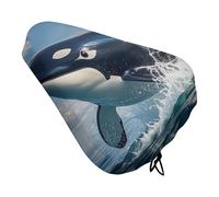 Killer Whale - Coprisedile per bicicletta, impermeabile, con coulisse, per pioggia, neve, polvere, per mountain bike, bici da strada