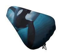 Killer Whale - Coprisedile per bicicletta, morbido, imbottito, per uomo e donna, comodo, impermeabile, con coulisse, per mountain bike