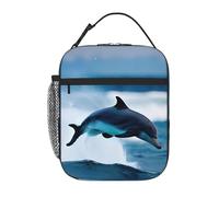Killer Whale Dolphin Sea 1 Borsa per il pranzo per ufficio, lavoro, picnic, borsa termica per il pranzo, riutilizzabile, per adulti