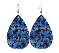 Killer Whale Orca Sign Orecchini Moda Orecchini In Pelle Stampato Orecchino In Pelle Per Donne Carnevale Feste