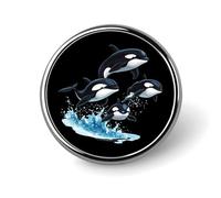 Killer Whale Orca Whale Family Brooch Pins for Women Men Cute Badge Lapel Pins for Backpack Dress Accessories
