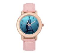 Killer Whale, orologio da polso da donna, elegante, analogico, al quarzo, cinturino in pelle, Stile:, regular, Cinturino