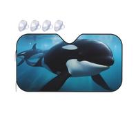 Killer Whale Parasole per parabrezza auto 2025 parasole pieghevole per auto divertente visiera parasole anteriore copertura per parabrezza per interni automobilistici protezione solare piccola