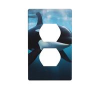 Killer Whale Piastre Da Parete Coperture 1 Gang Duplex Interruttore Della Luce Piastra di Copertura Piastre Elettriche Da Parete Coperture Presa Decorativa Per La Decorazione Domestica