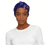 Killer Whale Print Turbante Copricapo da donna, sciarpa alla moda con elastico stile pullover turbante nero