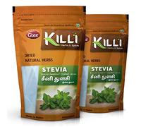 KILLI Stevia | Natural Sweetner | Seeni Thulasi Leaves Crushed, 80g (Pack of 2)