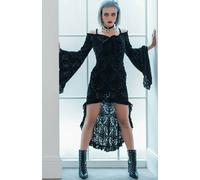 Killstar Choronzon Bardot Burnout Velluto Vittoriano Witchy Goth Punk Maglia Top