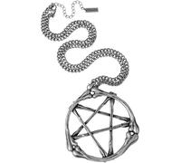Killstar Collana Pendente Catena Cult of the Devil Bone Pentagram KSRA005369