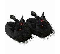Killstar Dark Lord Satana Baphomet Pentagramma Goth Punk Pantofole di Peluche