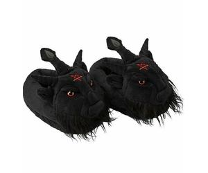 Killstar Dark Lord Satana Baphomet Pentagramma Goth Punk Pantofole di Peluche