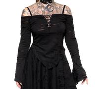 KILLSTAR Dust Devil da Donna Top Nero Gotico Affliggere Alternativa KSRA003509