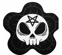 Killstar Hemlock Skull Dormitorio Pentagramma Fiore Tappeto Goth Punk KSRA005893
