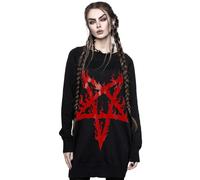 KILLSTAR Sangue Patto Pentagramma Fiamme Gotico Punk Maglione Maglia Abito