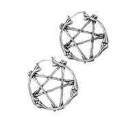 Killstar Summon Spiriti Osso Pentagramma Gotico Punk Argento Pesante Orecchini