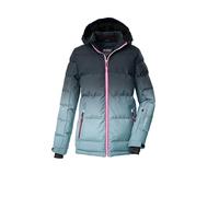 killtec Bambine e ragazze Giacca da sci/giacca da sci trapuntata con cappuccio e paraneve KSW 330 GRLS SKI QLTD JCKT, hellblau, 164, 42469-000