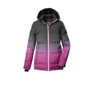 killtec Bambine e ragazze Giacca da sci/giacca da sci trapuntata con cappuccio e paraneve KSW 330 GRLS SKI QLTD JCKT, dunkel himbeere, 164, 42469-000