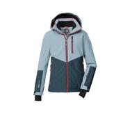 killtec Bambine e ragazze Giacca da sci/giacca funzionale con cappuccio e paraneve KSW 207 GRLS SKI JCKT, hellblau/dunkel denim/schwarz blau, 164, 43561-000