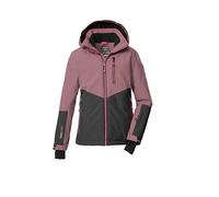 killtec Bambine e ragazze Giacca da sci/giacca funzionale con cappuccio e paraneve KSW 207 GRLS SKI JCKT, puderrosa/dunkel stein, 128, 43561-000