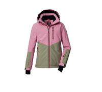 killtec Bambine e ragazze Giacca da sci/giacca funzionale con cappuccio e paraneve KSW 207 GRLS SKI JCKT, hell himbeere/sage, 176, 43561-000
