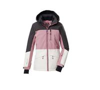 killtec Bambine e ragazze Giacca da sci/giacca funzionale con cappuccio e paraneve KSW 208 GRLS SKI JCKT, puderrosa/dunkel stein/ecru, 176, 43562-000