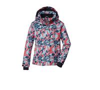 killtec Bambine e ragazze Giacca da sci/giacca funzionale con cappuccio e paraneve KSW 211 GRLS SKI JCKT, hell rauchblau AOP, 176, 43598-000