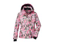 killtec Bambine e ragazze Giacca da sci/giacca funzionale con cappuccio e paraneve KSW 211 GRLS SKI JCKT, sage AOP, 152, 43598-000