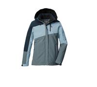 killtec Bambine e ragazze Giacca funzionale/giubbotto da esterno con cappuccio e paraneve KOW 218 GRLS JCKT, rauchblau, 128, 43503-000