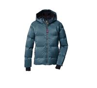killtec Bambine e ragazze Giacca/giaccone trapuntato in piuma d'oca con cappuccio e paraneve KSW 210 GRLS QLTD JCKT, dunkel denim, 176, 43594-000