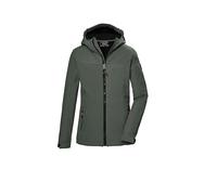killtec Bambine e ragazze Giacca softshell/giacca outdoor con cappuccio KOS 145 GRLS SFTSHLL JCKT, oliv, 152, 43258-000