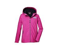 killtec Bambine e ragazze La giacca funzionale è impermeabile/giacca antipioggia con cappuccio KOS 146 GRLS JCKT, neon pink, 164, 43218-000