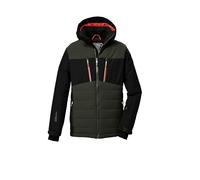 killtec Bambini e ragazzi Giacca da sci/giacca funzionale con cappuccio e paraneve con chiusura a cerniera KSW 385 BYS SKI JCKT, schwarz, 140, 42242-000