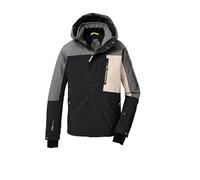 killtec Bambini e ragazzi Giacca da sci/giacca funzionale con cappuccio e paraneve KSW 200 BYS SKI JCKT, schwarz/dunkelstein/hellsand, 140, 43466-000
