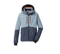 killtec Bambini e ragazzi Giacca da sci/giacca funzionale con cappuccio e paraneve KSW 201 BYS SKI JCKT, rauchblau/nachtblau/rost, 152, 43468-000