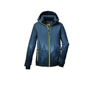 killtec Bambini e ragazzi Giacca da sci/giacca funzionale con cappuccio e paraneve KSW 383 BYS SKI JCKT, ocean, 128, 42096-000
