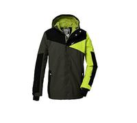 killtec Bambini e ragazzi Giacca da sci/giacca funzionale con cappuccio e paraneve KSW 387 BYS SKI JCKT, oliv, 152, 42077-000