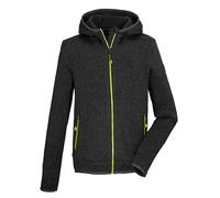 killtec Bambini e ragazzi Giacca in pile lavorata a maglia con cappuccio KOS 176 BYS KNTFLC JCKT, anthrazit melange, 152, 43037-000