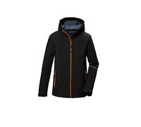 killtec Bambini e ragazzi Giacca softshell/giacca da esterno con cappuccio KOW 366 BYS SFTSHLL JCKT, schwarz, 140, 42161-000