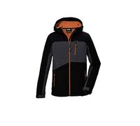 killtec Bambini e ragazzi Giacca softshell/giacca da esterno con cappuccio KOW 367 BYS SFTSHLL JCKT, schwarz, 128, 42198-000