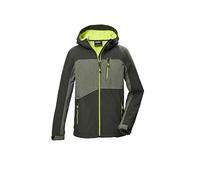 killtec Bambini e ragazzi Giacca softshell/giacca da esterno con cappuccio KOW 367 BYS SFTSHLL JCKT, dark moss, 140, 42198-000