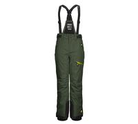 killtec Bambini e Ragazzi Pantaloni da Sci/Pantaloni Funzionali con Pettorina con Cerniera, Protezione Bordi e paraneve KSW 195 BYS Ski PNTS, Dunkel waldgrün, 140, 43479-000