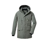 killtec Bambini e ragazzi Parka funzionale/parka impermeabile con cappuccio KOW 378 BYS PRK, moos, 140, 42171-000