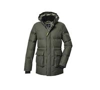 killtec Bambini e ragazzi Parka trapuntato/parka con cappuccio KOW 375 BYS QLTD PRK, dark moss, 140, 42168-000